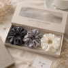 Moonstone Satin Scrunchies Set of 3 for Women & Girls | Premium Silk Hair Bands Combo Pack