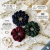 Royal Satin Trio - Satin Silk Scrunchies Set of 3 for Women & Girls | Premium Soft Hair Bands Combo Pack