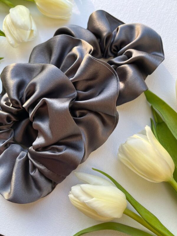 Moonstone Satin Scrunchies Set of 3 for Women & Girls | Premium Silk Hair Bands Combo Pack