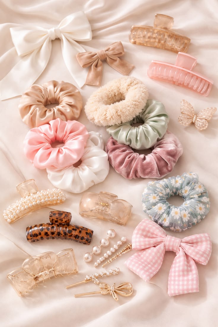 Luxe Satin Scrunchies Set of 3 for Women & Girls | Premium Silk Hair Bands Combo