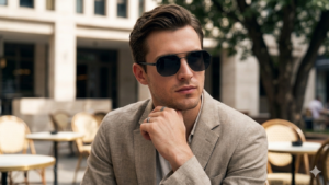 Luxury Black Geometric Sunglasses for Men & Women